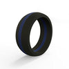 QALO Men's Thin Line Classic Silicone Ring