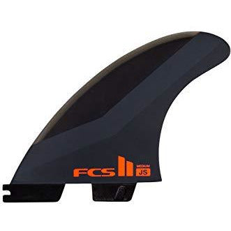 FCS 2 JS PC Tri-Fin Set Charcoal-Red M