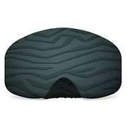 Goggle cover with dark green zigzag camo pattern and scalloped rim