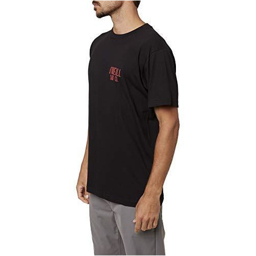 O'NEILL Mens Printables S/S Screen Tee Black/Set Trippin S