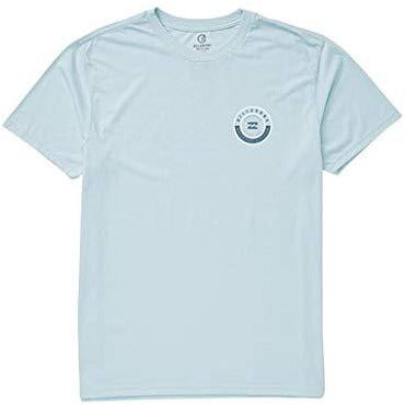 Billabong men's short sleeve T-shirt in coastal blue with chest logo