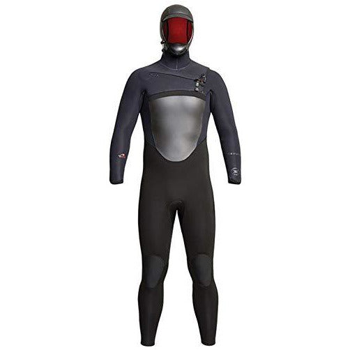 Xcel Mens Drylock Hooded 4/3mm Fullsuit (Black '20, XXLarge)