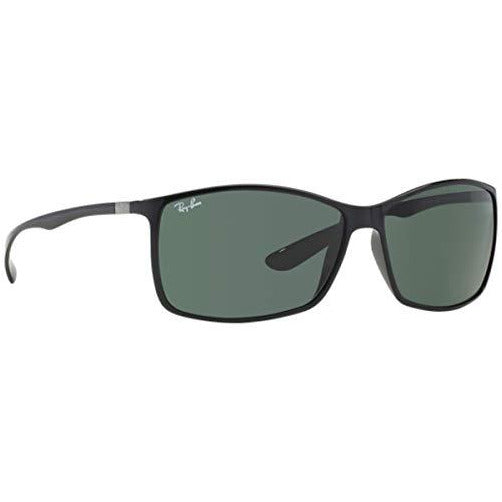 Ray Ban RB 4179 LITEFORCE TECH 601/71 62 mm Black Rectangle Sunglasses Green Lenses