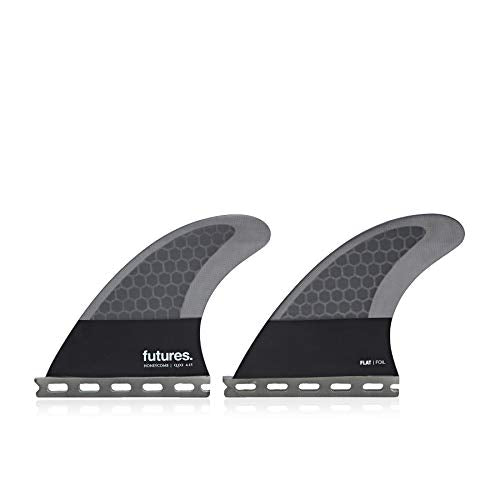Futures Qd2 Honeycomb 4.15 Flat Surfboard Fin Large Dark Grey Black