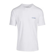 Men's white crew-neck short-sleeve T-shirt with small Dakine logo, loose fit.