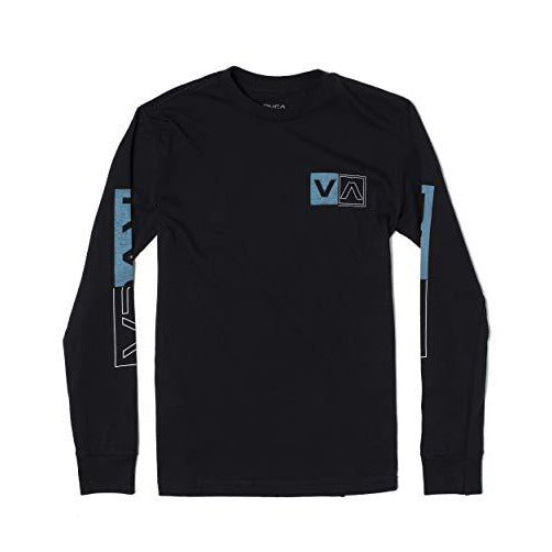 RVCA Boys' Divides Long Sleeve Crew Neck T-Shirt