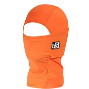 Kids bright orange dual-layer hooded neck gaiter with bS logo