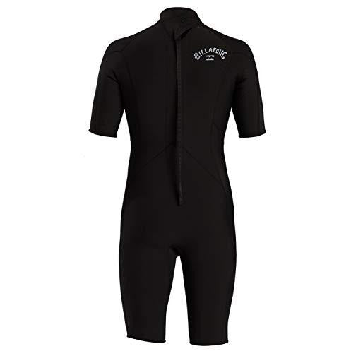 Billabong Men's 2/2 Absolute Back Zip Short Sleeve Flatlock Spring Wetsuit Black Medium