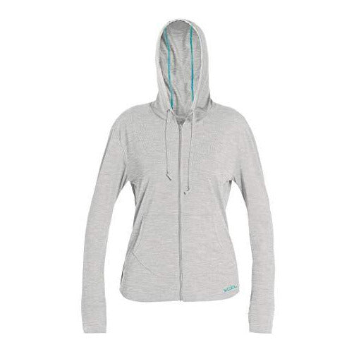 XCEL Womens Heathered Ventx Long Sleeve Front Zip Hoodie Rashguard