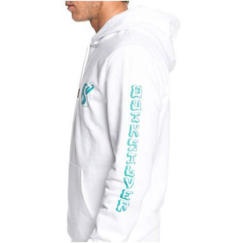 Quiksilver Men's Strange Times Screen Fleece Hoody,2X-Large,White