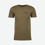 Men's tech short-sleeve T-shirt in olive with small chest GIRO logo