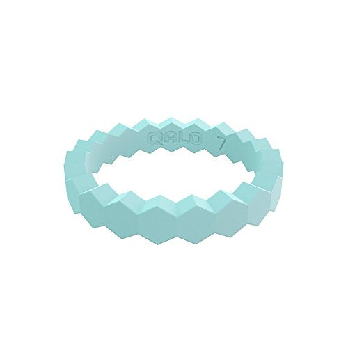 QALO Women's Chevron Stackable Silicone Ring Collection