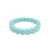 QALO Women's Chevron Stackable Silicone Ring Collection