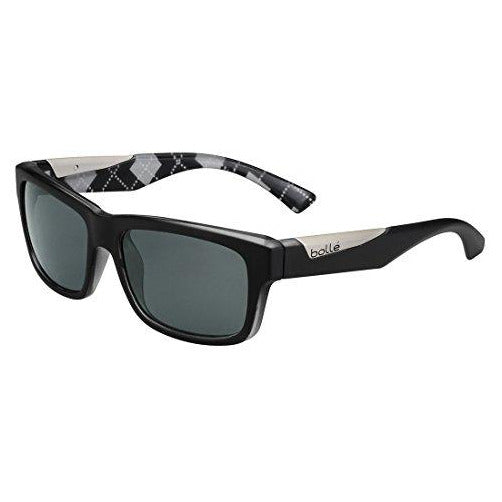 Bolle Jude Sunglasses, Matte Black/Argyle White,Polarized TNS Oleo AR (11833), One Size