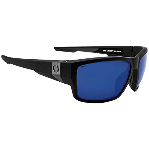 Spy Optic Dirty Mo Tech Soft Matte Black/Happy Gray Green/Dark Blue Spectra Mirror One Size