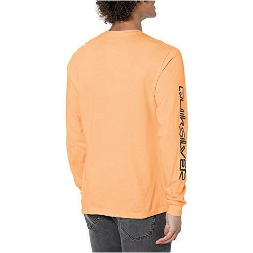 Quiksilver Men's Art Print Long Sleeve Logo Tee Shirt
