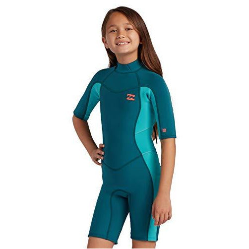 Billabong Kids 2/2mm Synergy Back Zip Short Sleeve Springsuit