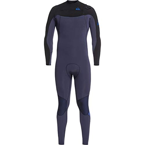 Quiksilver 4/3 Syncro Chest-Zip GBS Wetsuit - Men's Black Navy/Ind Ink/Star Saphir, S