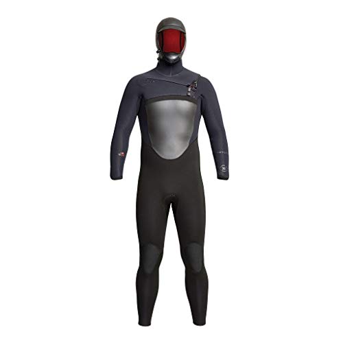 Xcel Mens Drylock Hooded 4/3mm Fullsuit (Black '20, XLarge Tall)