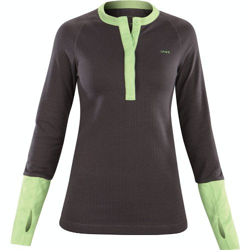 Dakine Women's Neve Henley Shirt, Charcoal, X-Large