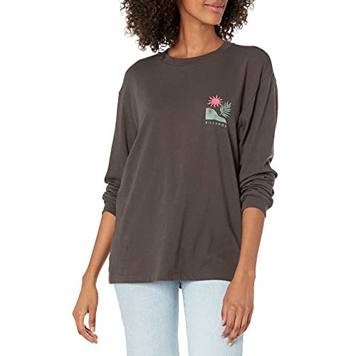 Billabong Women's 100% Cotton Classic Long Sleeve Graphic Tee