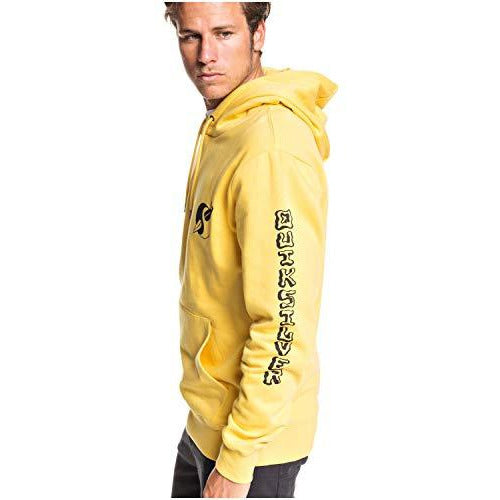Quiksilver Men's Strange Times Screen Fleece Hoody,Large,Misted Yellow