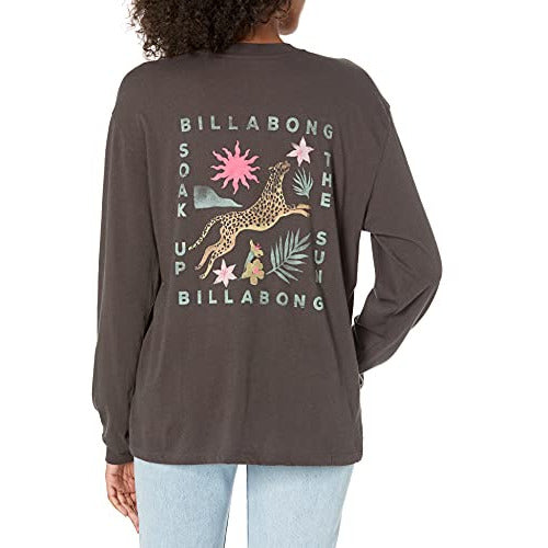 Billabong Women's 100% Cotton Classic Long Sleeve Graphic Tee