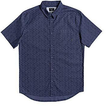 Quiksilver Mens Geo Spot Shirt Ss Short Sleeve Shirt Blue XL