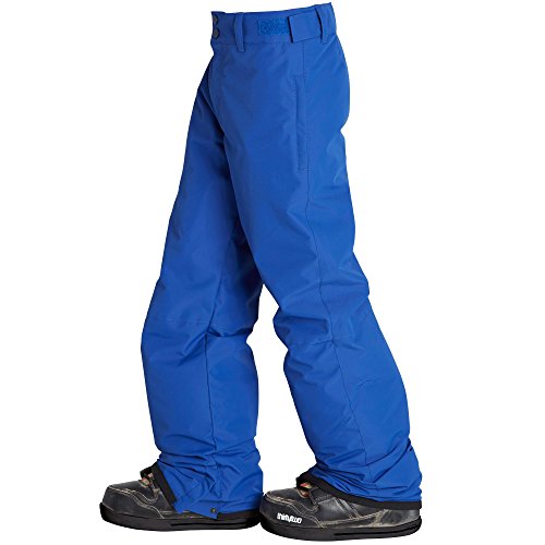Youth boys snowmobile pants, royal blue with adjustable cuffs