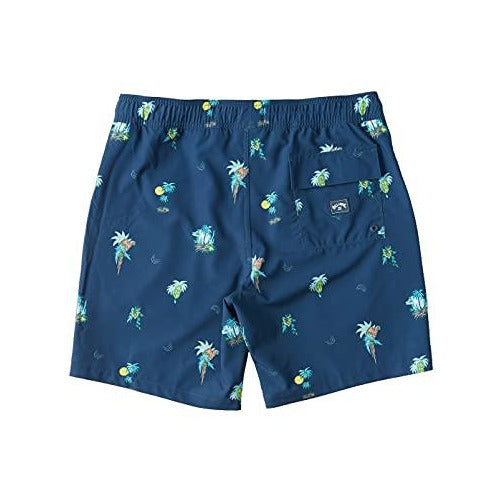 Billabong Men's Elastic Waist Stretch Sundays Layback Boardshort Swim Short Trunk, 17 Inch Outseam