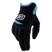 Women's black ridecamp cycling glove with blue accents