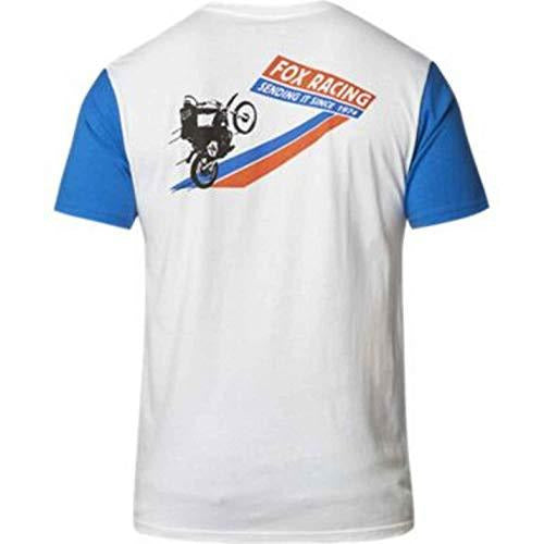 Fox Racing Men's Sending It Premium Shirts,2X-Large,White/Blue