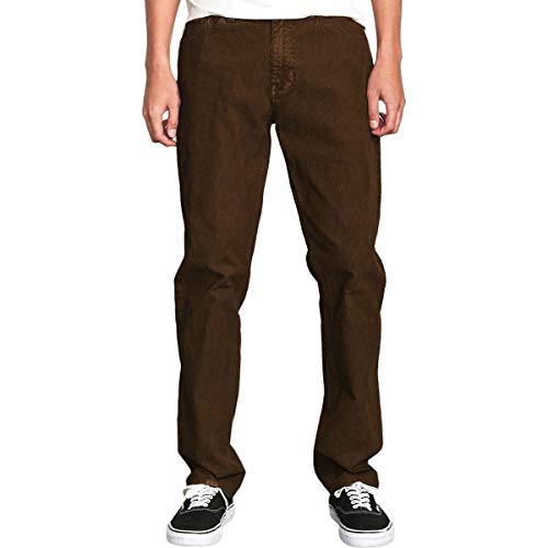 RVCA Men Daggers Pigment Corduroy Denim Brown 38