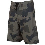 Billabong men's camo stretch boardshorts with drawstring waist, dark navy/gray