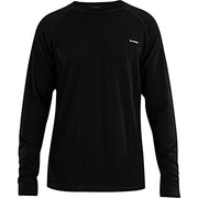 Dakine men's black wool crewneck long-sleeve top with small chest logo