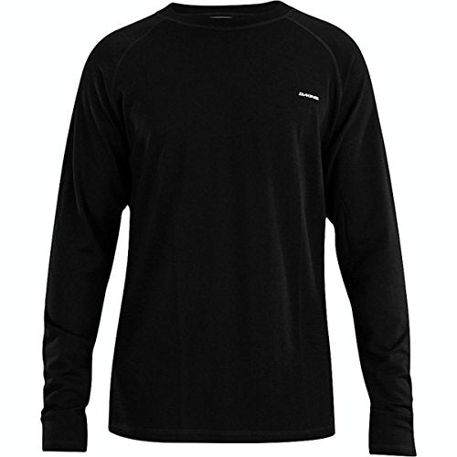 Dakine men's black wool crewneck long-sleeve top with small chest logo