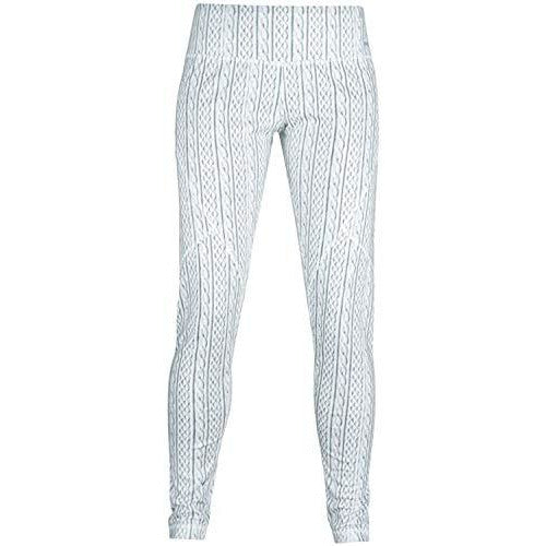 Dakine women's Arella cable-knit pants, white with textured pattern