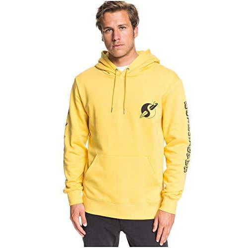 Quiksilver Men's Strange Times Screen Fleece Hoody,Large,Misted Yellow