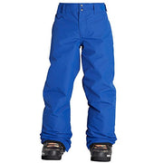 Youth boys snowmobile pants in Mazarine blue with button waist and boot-cuff hem