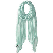 Mint lightweight scarf with fringe ends, draped loop style