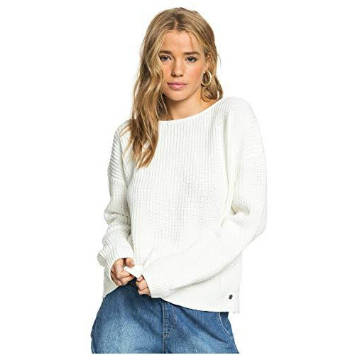 Roxy Womens Bamboo Bridge - Cross Back Jumper - Women - XL - White Marshmallow XL