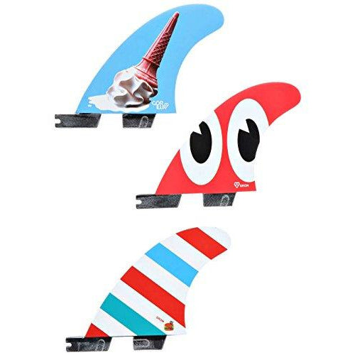 Gorilla Whip It Peepers Grom Surfboard Fins - Select (FCS Compatible, Tri)