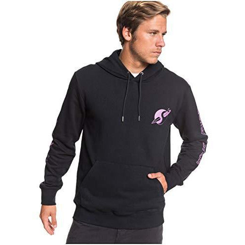 Quiksilver Men's Strange Times Screen Fleece Hoody,X-Large,Black