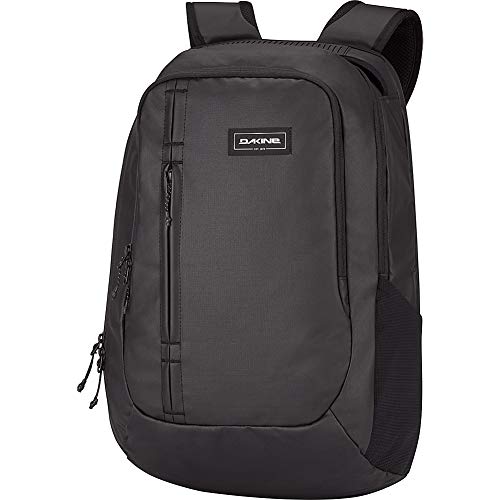DAKINE Network 30L backpack in dark fabric, front pocket and padded shoulder straps