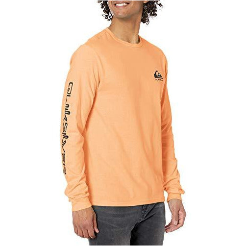 Quiksilver Men's Art Print Long Sleeve Logo Tee Shirt