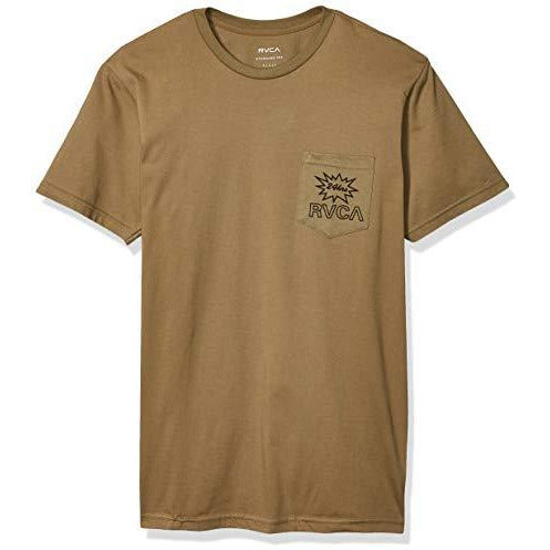 RVCA Men's PEST Control Short Sleeve Crew Neck Pocket T-Shirt, Cadet Green, S