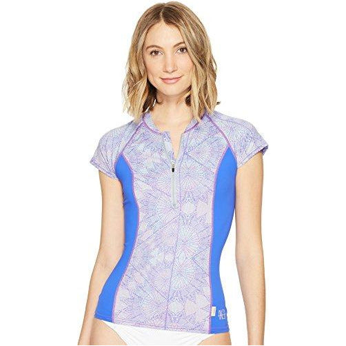 O'Neill Women's Front Zip Cap Sleeve Batiki/Tahitian Blue Medium