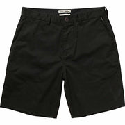 Men's black cutoff walkshorts with belt loops, zip fly, and side pockets