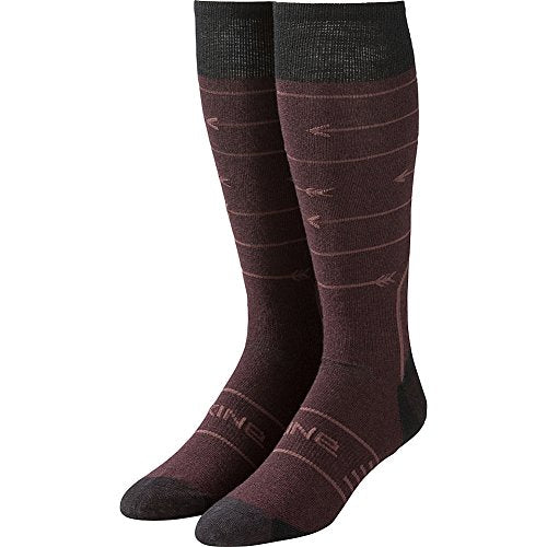 DAKINE men's thinline crew socks, amethyst purple with subtle stripes and logo