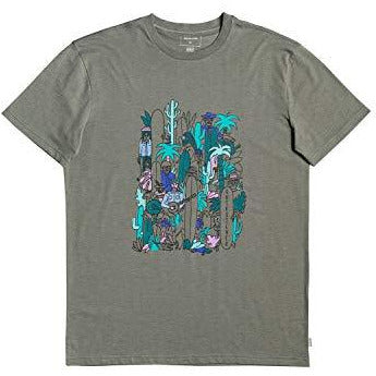 Quiksilver Mens Organic Party Ss Tee Green L